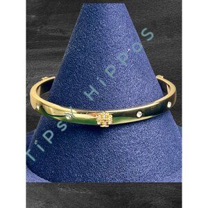 NEW!  Beautiful Tory Burch Kira Gold Bangle with Crystal Accents